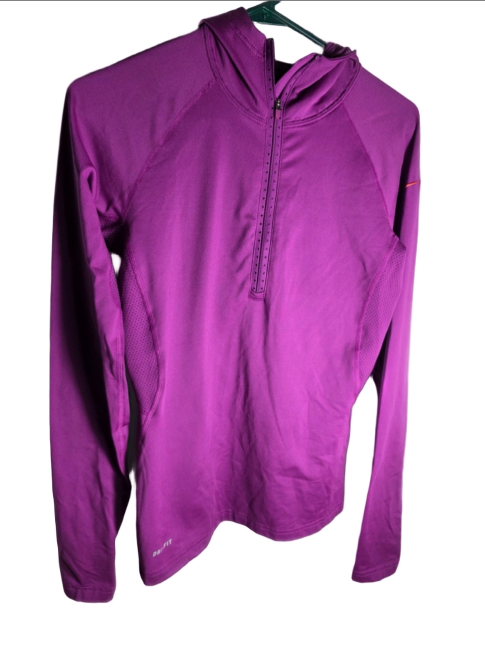 Women's Nike Dri-FIT Purple & Orange Half-Zip Hoodie, Size Small